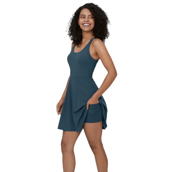 HALARA Dresses & Skirts - HALARA Backless Cut Out Twisted Side Pocket 2-in-1 Mini Barre Ballet Dance Dress